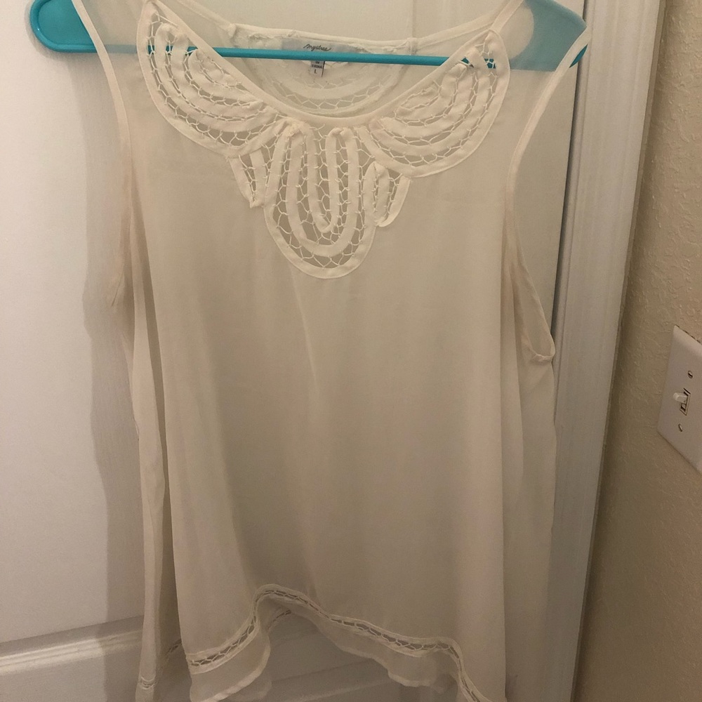 Sheer blouse.